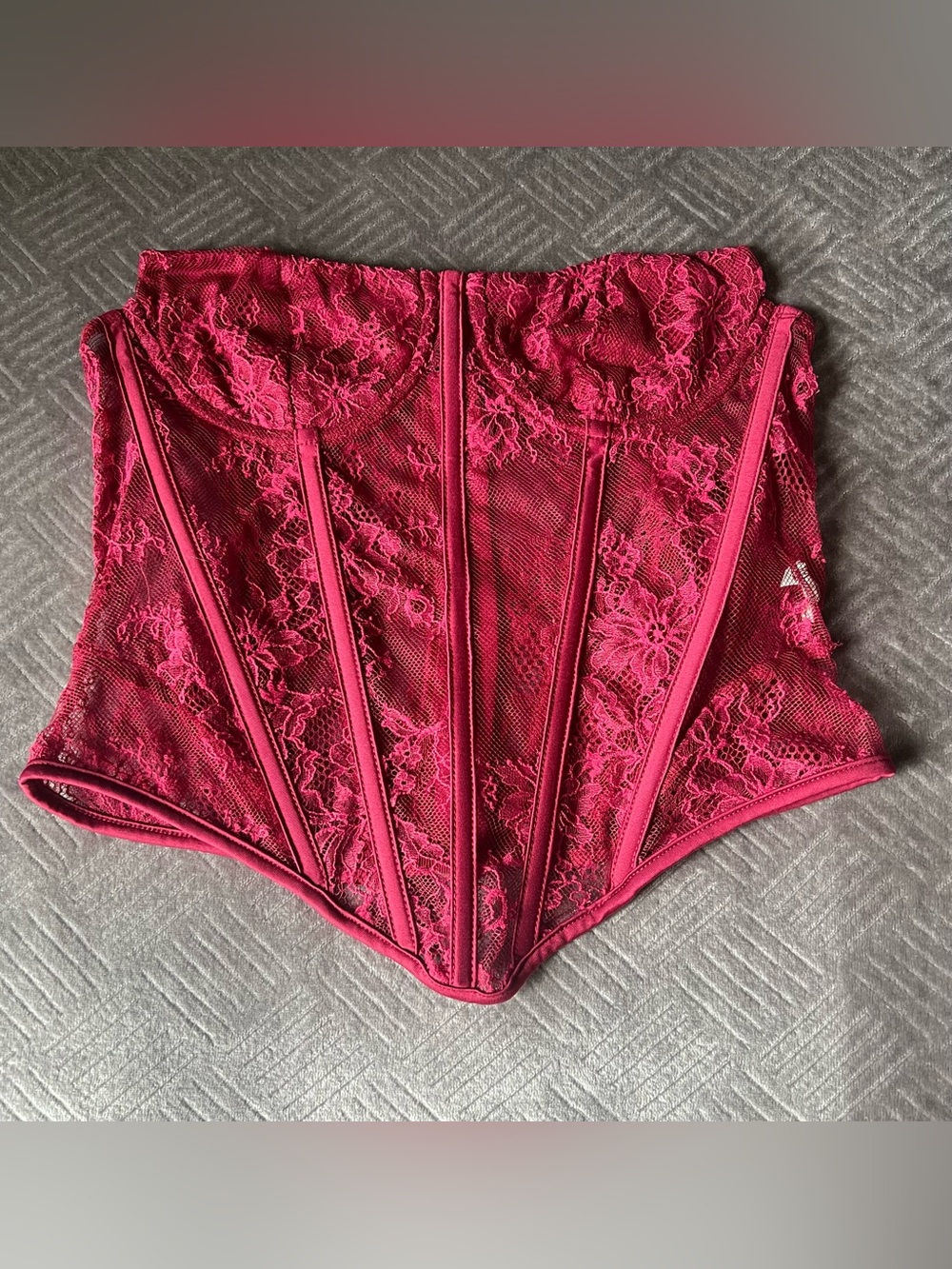Lace Corset Bustier in light Burgundy